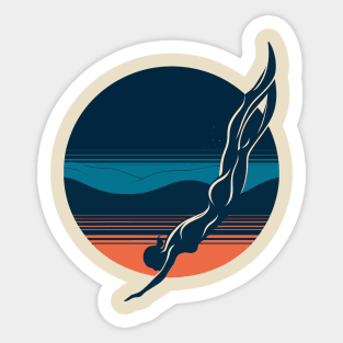 Diving deep Sticker